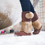Women's Snowy Owl Waterproof Grain Leather Mukluk Boots