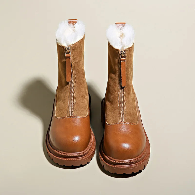 Cortina Suede Fur Boots