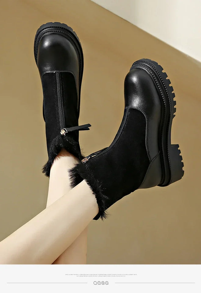 Cortina Suede Fur Boots