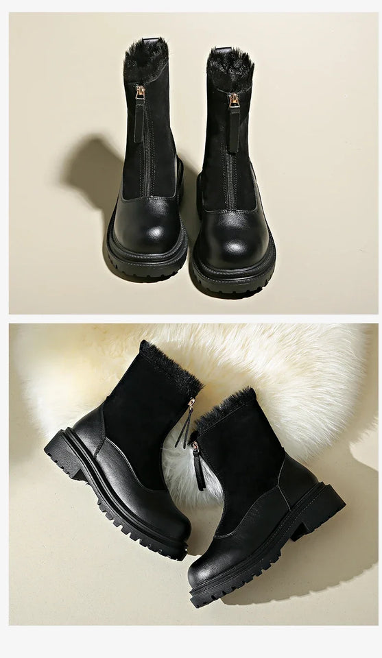 Cortina Suede Fur Boots