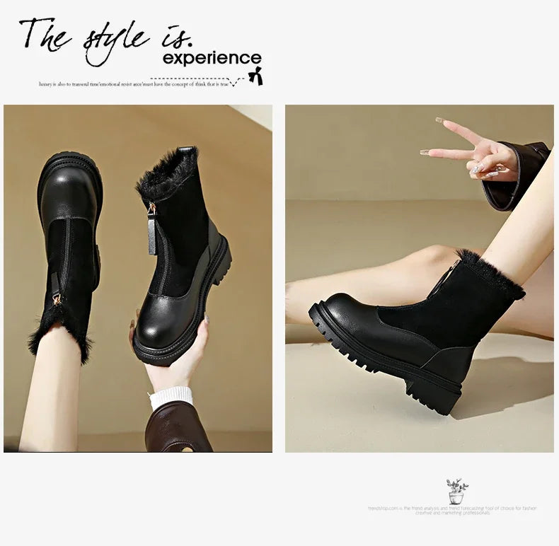 Cortina Suede Fur Boots