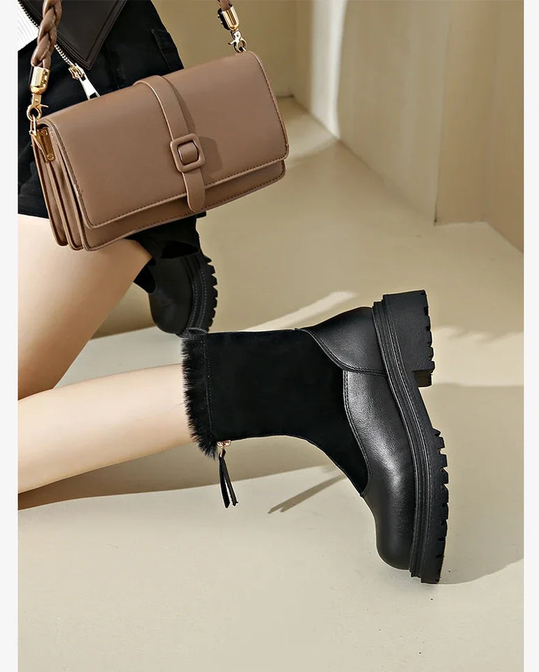 Cortina Suede Fur Boots