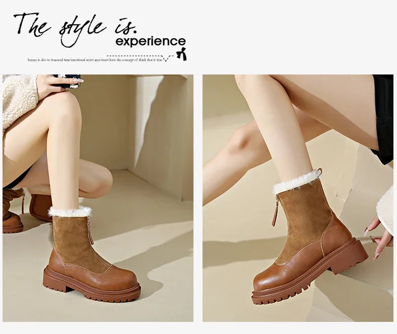 Cortina Suede Fur Boots