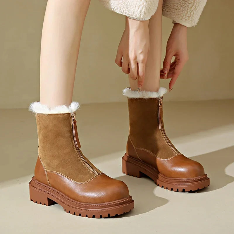 Cortina Suede Fur Boots