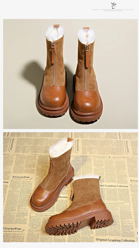 Cortina Suede Fur Boots